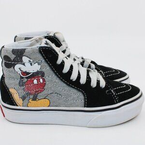 Vans Of The Wall Toddlers Shoes High Top Sneakers S 11.0 Micky Mouse Canvas Lace